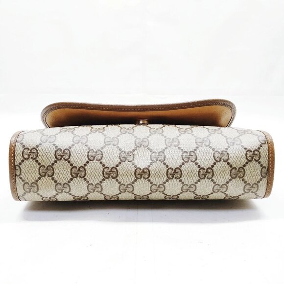 Authentic Gucci Vintage Clutch Bag Sherry Line Brown PVC mn294-120625 - Picture 8 of 16